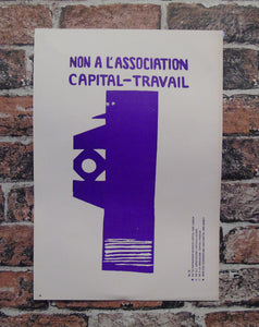 Atelier Populaire Poster Print: non a l'association capital-travail