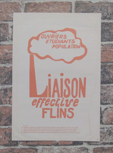 Vintage Atelier Populaire Poster Print: ouvriers etudiants population