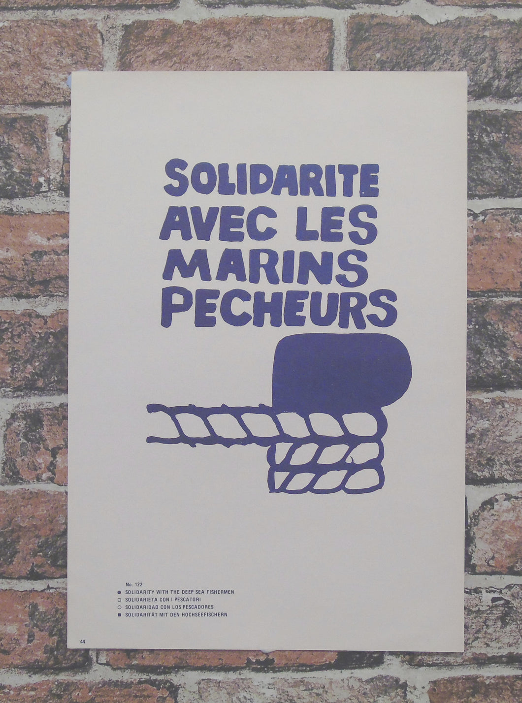 Atelier Populaire Poster Print: solidarite avec les marins pecheurs