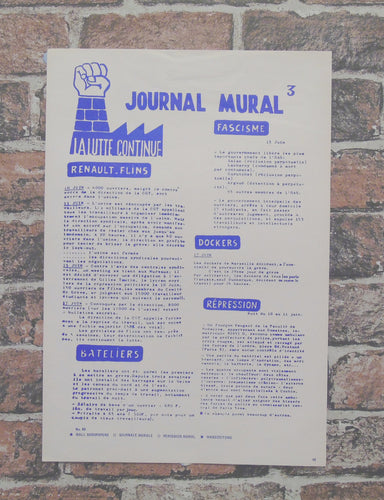 Atelier Populaire Poster Print: journal mural