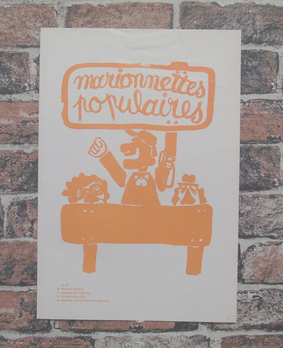 Vintage Atelier Populaire Poster Print: marionnettes populaires