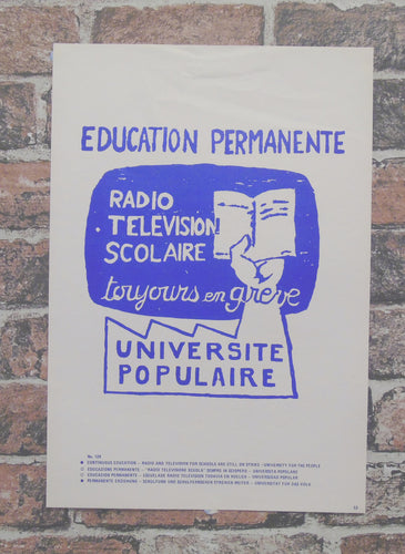 Atelier Populaire Poster Print: education permanente