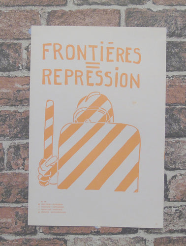 Atelier Populaire Poster Print: frontieres repression