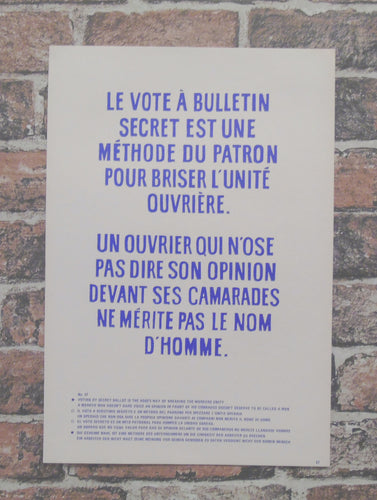 Vintage Atelier Populaire Poster Print: le vote a bulletin