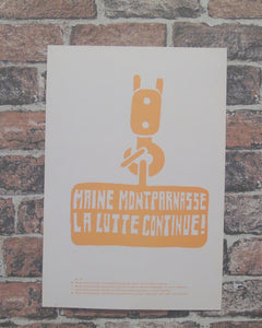 Atelier Populaire Poster Print: maine montparnasse la lutte continue