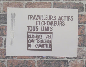 Atelier Populaire Poster Print: travailleurs actifs et chomeurs tous unis