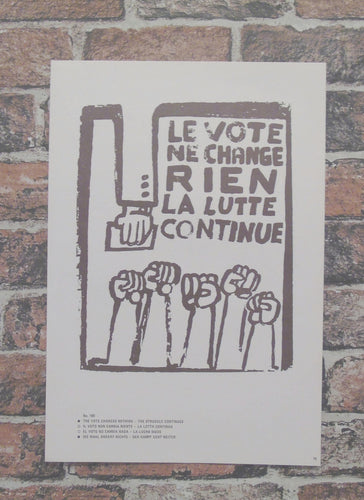 Vintage Atelier Populaire Poster Print: le vote ne change rien