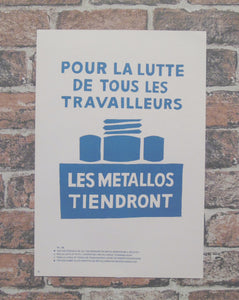 Atelier Populaire Poster Print: pour la lutte de tous les travailleurs