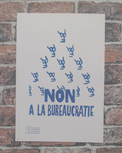 Vintage Atelier Populaire Poster Print: non a la bureaucratie