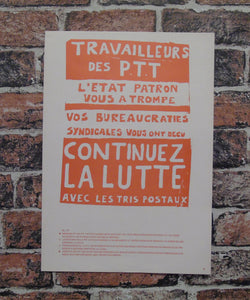 Atelier Populaire Poster Print: travailleurs des p.t.t.