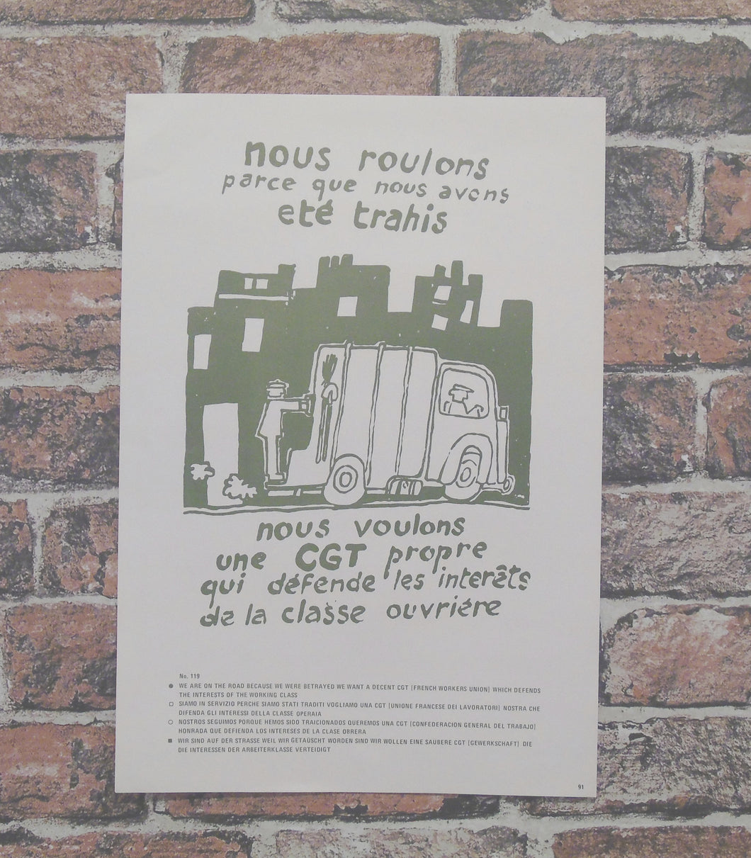 Atelier Populaire Poster Print: nous roulons