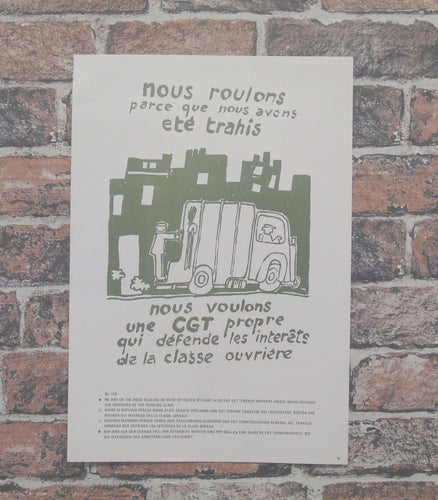 Vintage Atelier Populaire Poster Print: nous roulons