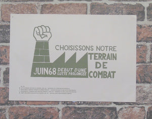 Atelier Populaire Poster Print: choisissons notre terrain de combat