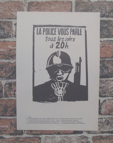 Vintage Atelier Populaire Poster Print: la police vous parle