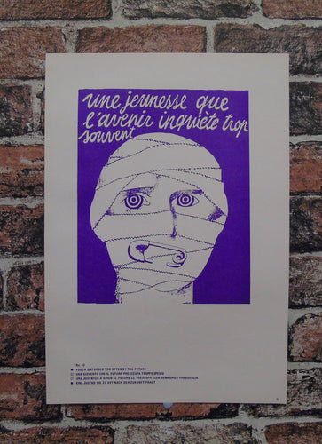 Atelier Populaire Poster Print: une jeunesse que l'avenir inquiete ton souvent