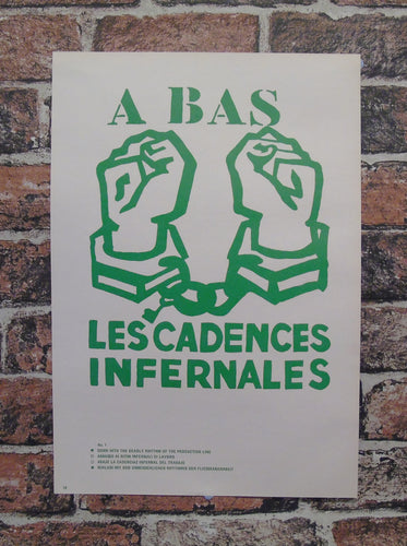 Atelier Populaire Poster Print: a bas les cadences