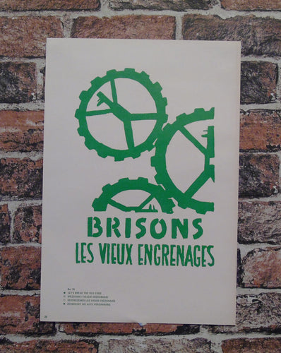 Vintage Atelier Populaire Poster Print: brisons les vieux engrenages