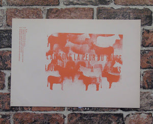 Atelier Populaire Poster Print: laissons la peur du rouge