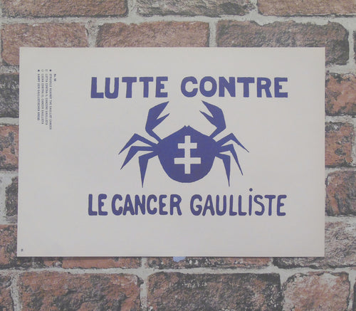 Atelier Populaire Poster Print: lutte contre le cancer gaulliste