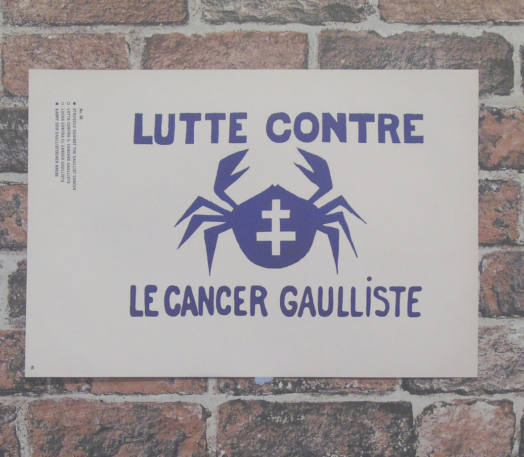 Atelier Populaire Poster Print: lutte contre le cancer gaulliste