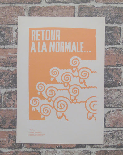 Atelier Populaire Poster Print: retour a la normale