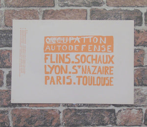 Atelier Populaire Poster Print: occupation autodefense