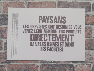 Atelier Populaire Poster Print: PAYSANS directement