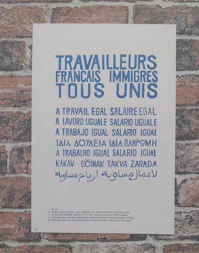 Atelier Populaire Poster Print: travailleurs francais immigres tous unites