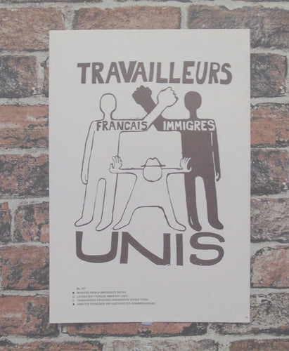 Vintage Atelier Populaire Poster Print: travailleurs unis