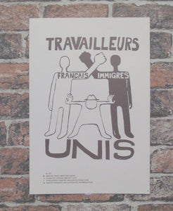 Atelier Populaire Poster Print: travailleurs unis