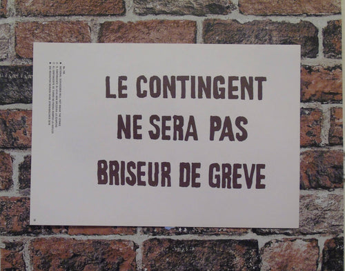 Vintage Atelier Populaire Poster Print: le contingent ne sera pas briseur de greve