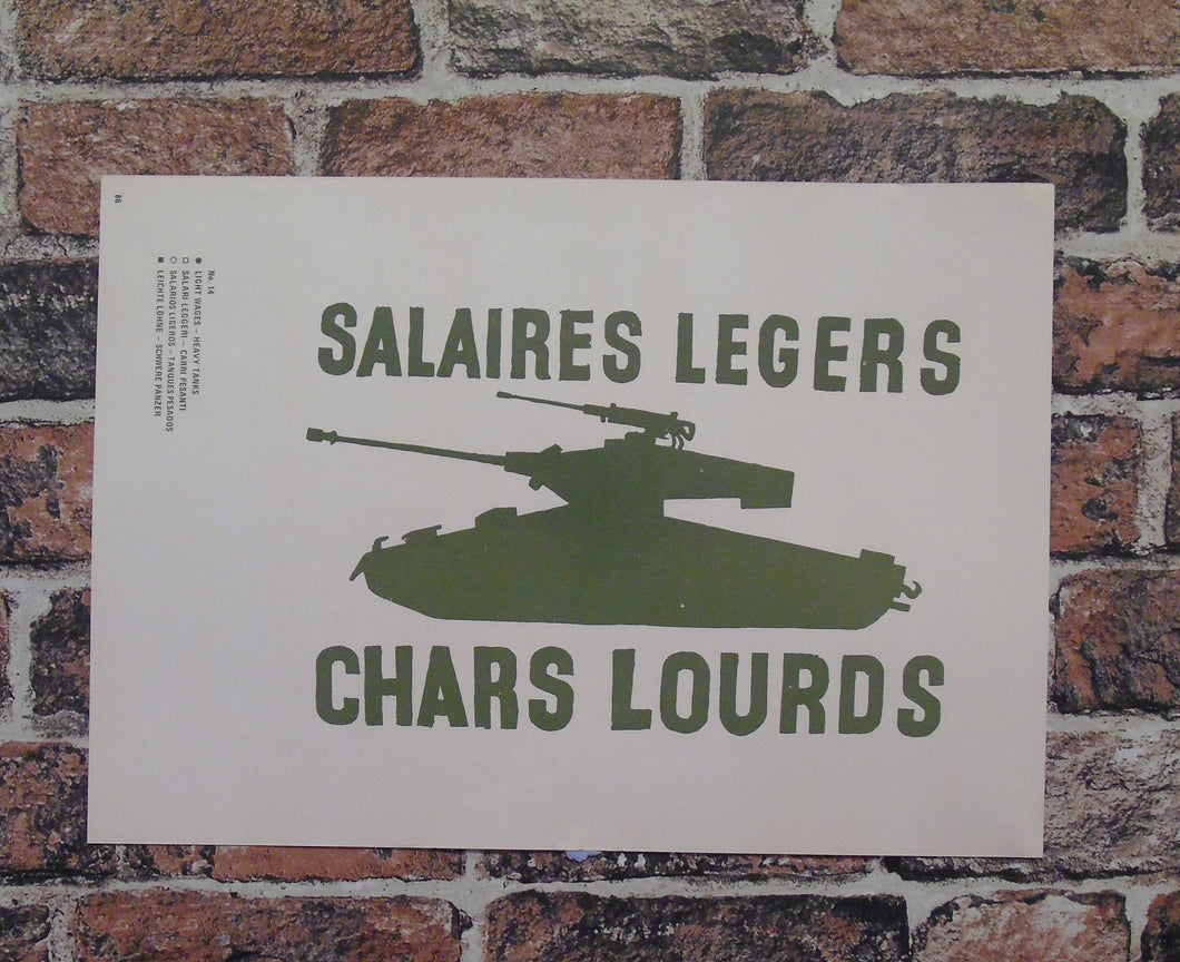 Atelier Populaire Poster Print: salaires legers chars lourds