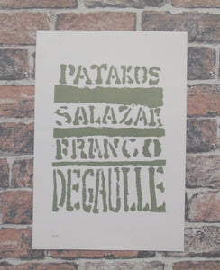 Atelier Populaire Poster Print: franco degaulle