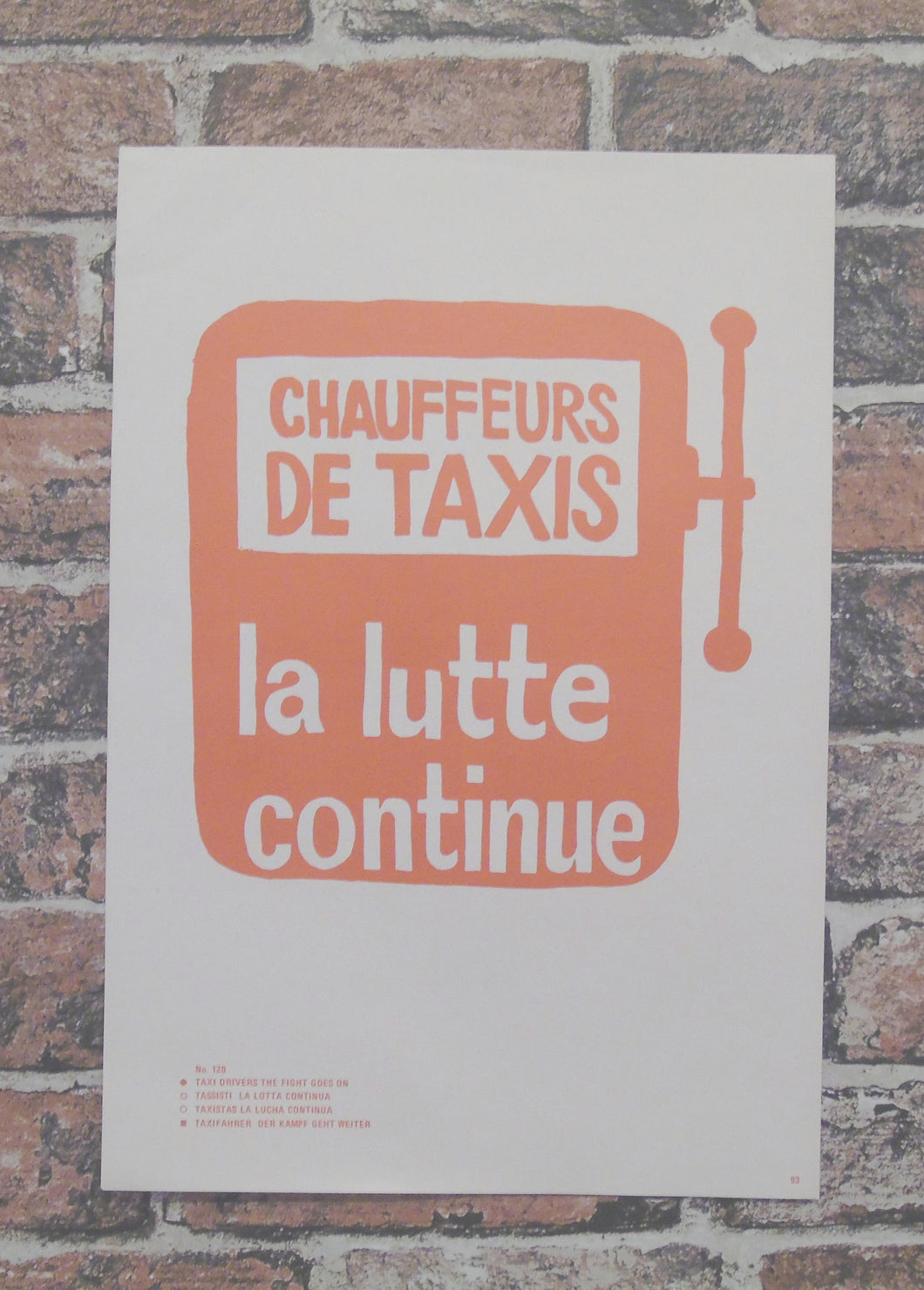 Atelier Populaire Poster Print: chauffeurs de taxis