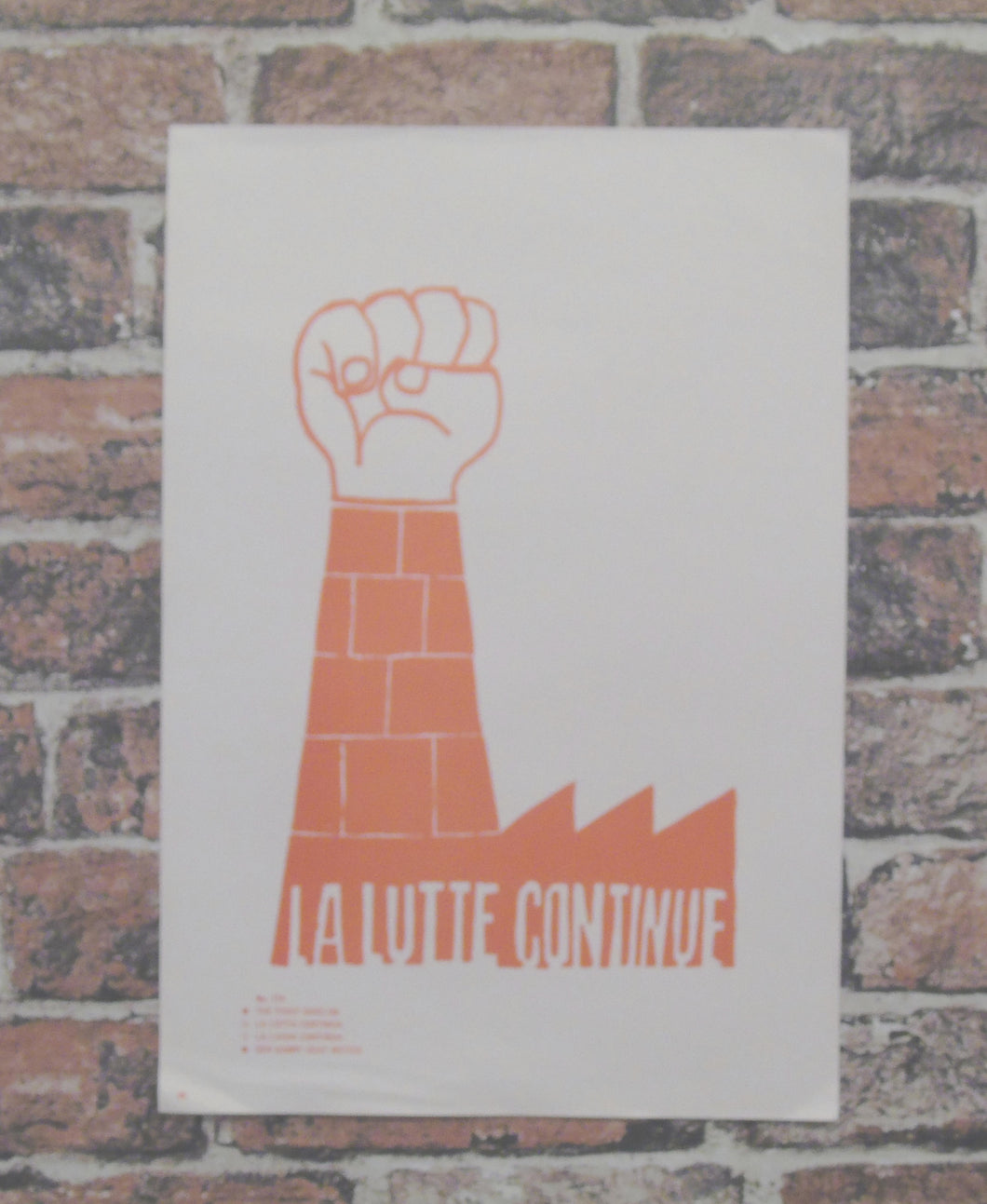 Atelier Populaire Poster Print: La Lutte Continue