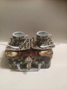 Vintage Paul Cardew designs Espresso Cup Gift Set Wildlife