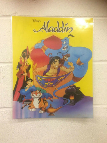 Disney Aladdin yellow 20 in x 16in Poster from 1990s